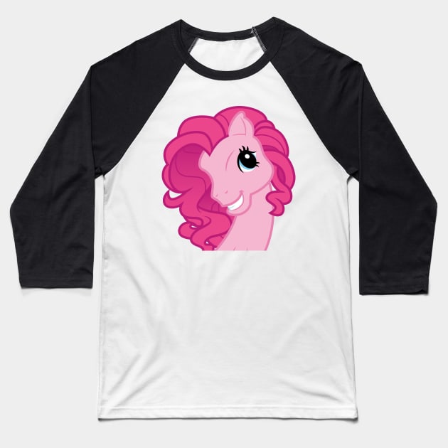 G3 Pinkie Pie face Baseball T-Shirt by CloudyGlow